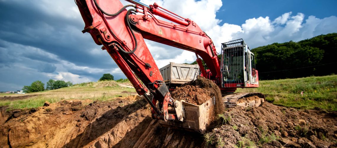hire a professional excavating company outdoor soil